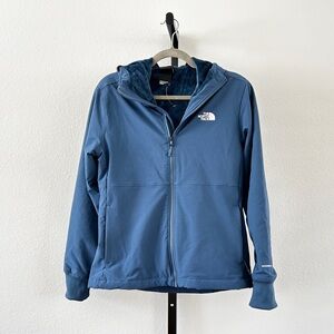 The North Face Windwall Hooded Softshell Jacket Women in Blue, Size S